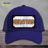 SENATORS Graphic Novelty License Plate Hat HAT-MLP-14676 Mesh Royal Blue