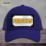 PENGUINS Graphic Novelty License Plate Hat HAT-MLP-14678 Mesh Royal Blue