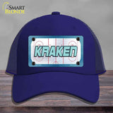 KRAKEN Graphic Novelty License Plate Hat HAT-MLP-14680 Mesh Royal Blue