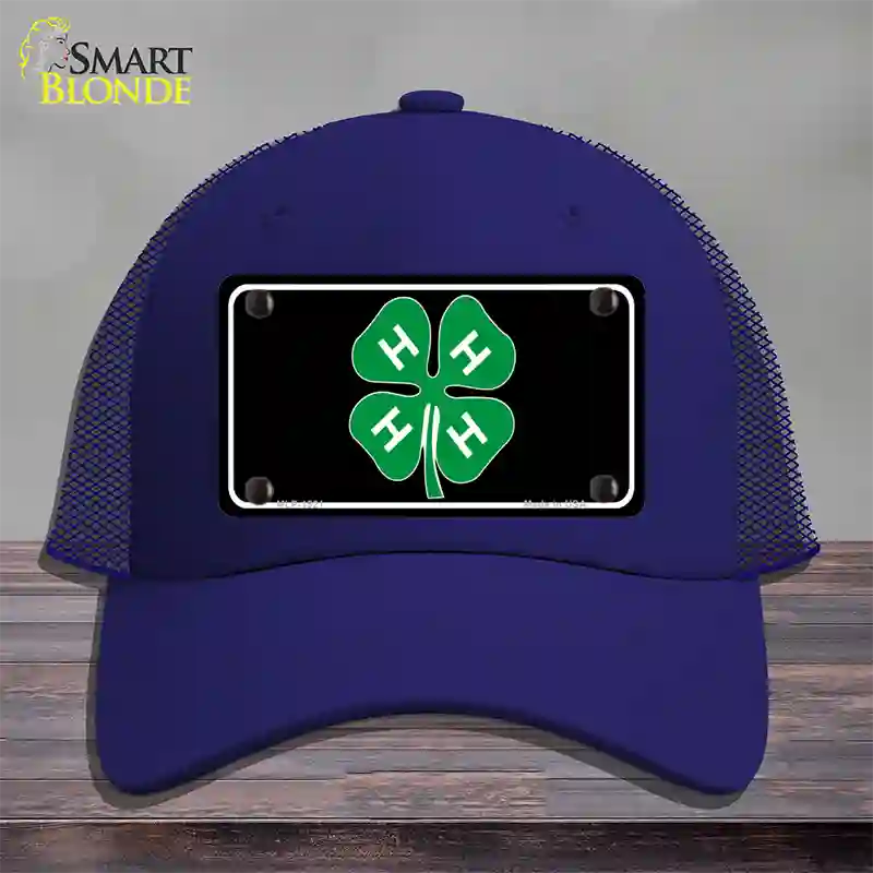 4-H Novelty License Plate Hat Mesh / Royal Blue