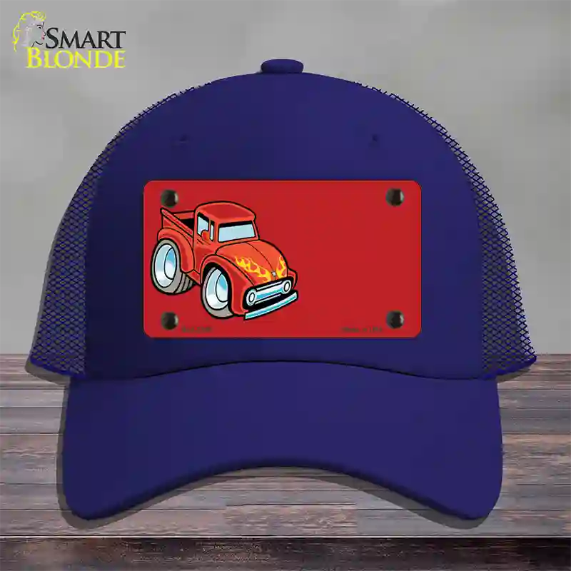 Cartoon Classic Effie Offset Novelty License Plate Hat Mesh / Royal Blue