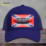Confederate Flag Charger Novelty License Plate Hat Mesh / Royal Blue