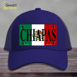 Chiapas Novelty License Plate Hat Mesh / Royal Blue