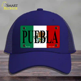 Puebla Novelty License Plate Hat Mesh / Royal Blue