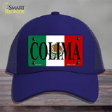 Colima Novelty License Plate Hat Mesh / Royal Blue