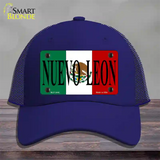 Nuevo Leon Mexico Flag Novelty License Plate Hat Mesh / Royal Blue