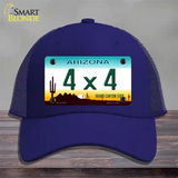 4X4 Arizona Novelty License Plate Hat Mesh / Royal Blue