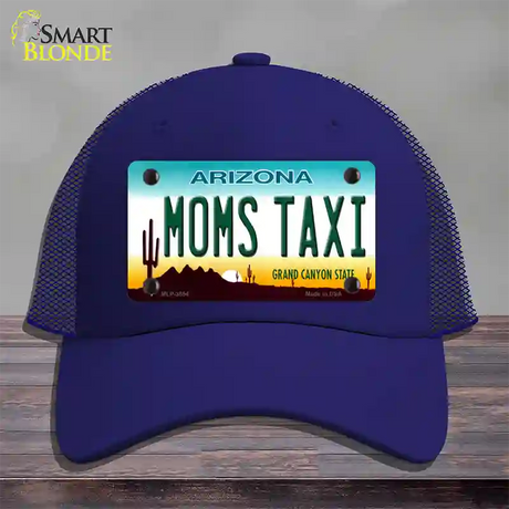 Moms Taxi Arizona Novelty License Plate Hat Mesh / Royal Blue