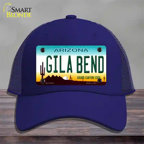 Gila Bend Arizona Novelty License Plate Hat Mesh / Royal Blue