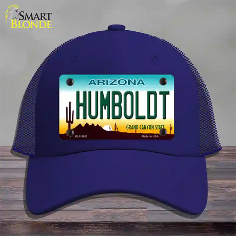 Humboldt Arizona Novelty License Plate Hat Mesh / Royal Blue