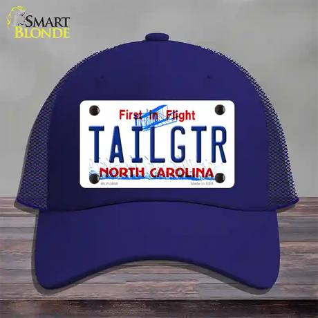 Tailgtr North Carolina Novelty License Plate Hat Mesh / Royal Blue