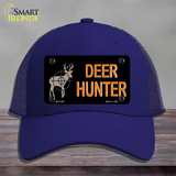 Deer Hunter Novelty License Plate Hat Mesh / Royal Blue