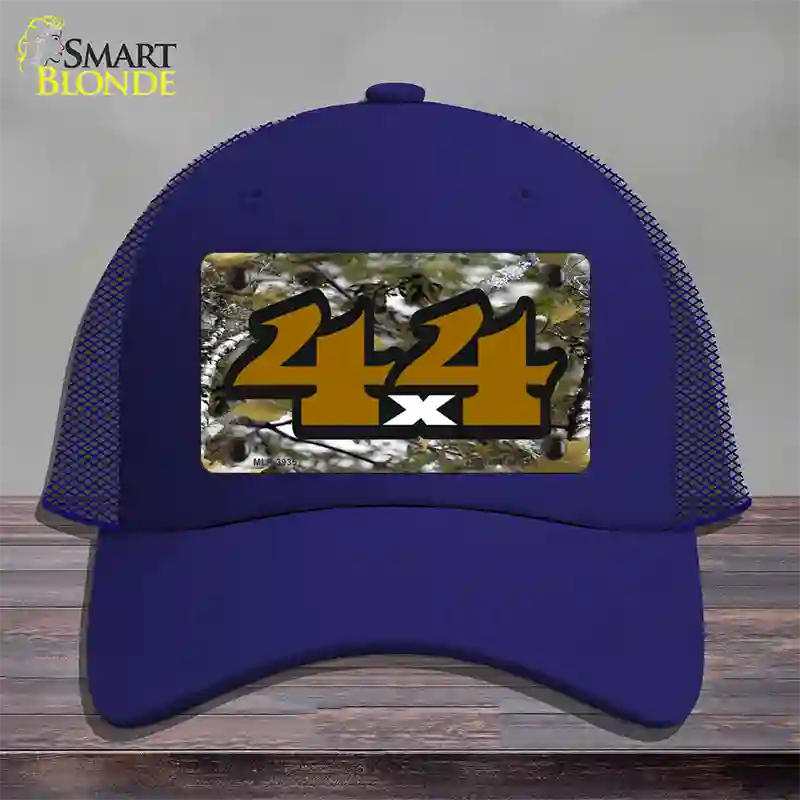 4x4 Camouflage Novelty License Plate Hat Mesh / Royal Blue