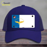 Azores Flag Novelty License Plate Hat Mesh / Royal Blue