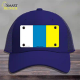 Canary Islands Flag Novelty License Plate Hat Mesh / Royal Blue