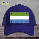 Sierra Leone Flag Novelty License Plate Hat Mesh / Royal Blue