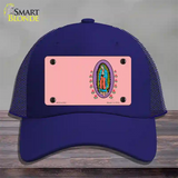 Virgin Mary Pink Novelty License Plate Hat Mesh / Royal Blue