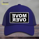 Move Over Black Novelty License Plate Hat Mesh / Royal Blue