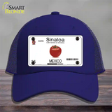 Sinaloa Mexico Novelty License Plate Hat Mesh / Royal Blue