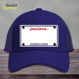 Louisiana Sportsman Blank Plate Novelty License Plate Hat Mesh / Royal Blue