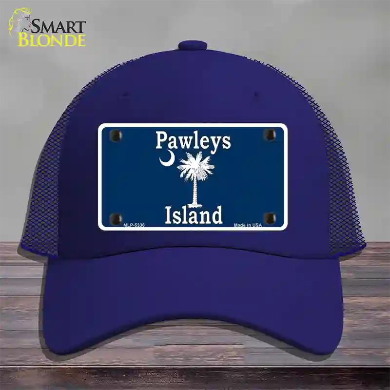 Pawleys Island Blue Novelty License Plate Hat Mesh / Royal Blue