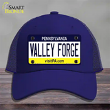Valley Forge Pennsylvania State Novelty License Plate Hat Mesh / Royal Blue