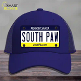 South Paw Pennsylvania State Novelty License Plate Hat Mesh / Royal Blue