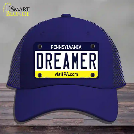 Dreamer Pennsylvania State Novelty License Plate Hat Mesh / Royal Blue