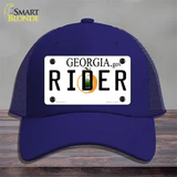 Rider Georgia Novelty License Plate Hat Mesh / Royal Blue