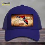 Southern Pride Florida Novelty License Plate Hat Mesh / Royal Blue