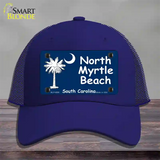 North Myrtle Beach Flag Novelty License Plate Hat Mesh / Royal Blue
