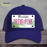 Drive Pink Tennessee Novelty License Plate Hat Mesh / Royal Blue