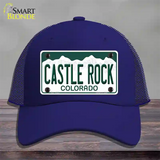 Castle Rock Colorado Novelty License Plate Hat Mesh / Royal Blue