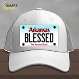 Blessed Arkansas Novelty License Plate Hat Mesh / White