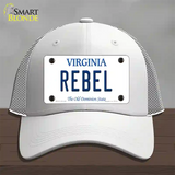 Rebel Virginia Novelty License Plate Hat Mesh / White