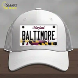 Baltimore Maryland Novelty License Plate Hat Mesh / White
