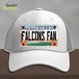 Falcons Fan Georgia Novelty License Plate Hat Mesh / White
