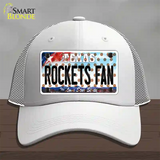 Rockets Fan Texas Novelty License Plate Hat Mesh / White