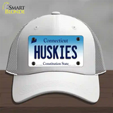 Huskies Connecticut Novelty License Plate Hat Mesh / White