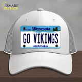 Go Vikings Minnesota Novelty License Plate Hat Mesh / White