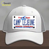 Camp Lejeune North Carolina Novelty License Plate Hat Mesh / White