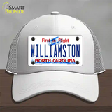 Williamston North Carolina Novelty License Plate Hat Mesh / White