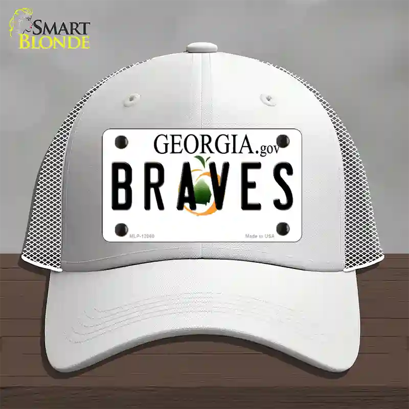 Georgia Braves Novelty License Plate Hat Mesh / White