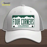 Four Corners Colorado Novelty License Plate Hat Mesh White
