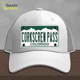 Corkscrew Pass Colorado Novelty License Plate Hat Mesh White