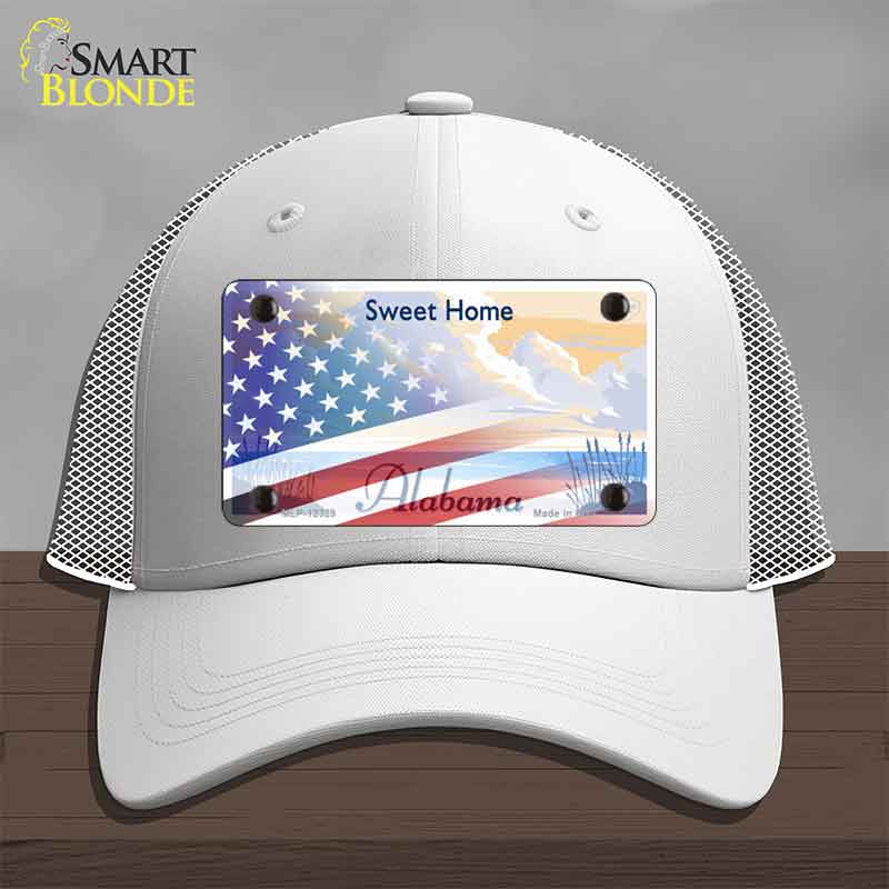 Alabama with American Flag Novelty License Plate Hat HAT-MLP-12329