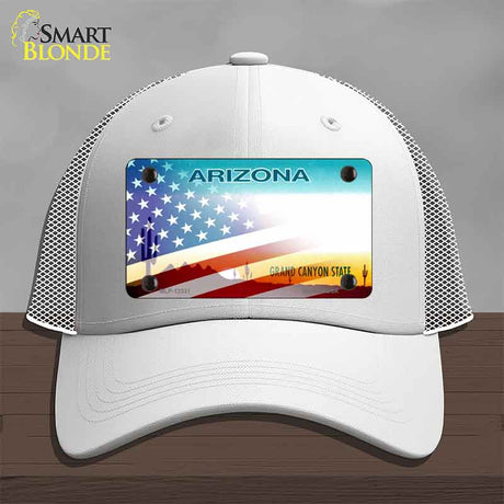 Arizona with American Flag Novelty License Plate Hat HAT-MLP-12331