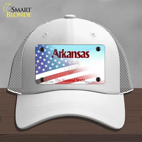 Arkansas with American Flag Novelty License Plate Hat HAT-MLP-12332