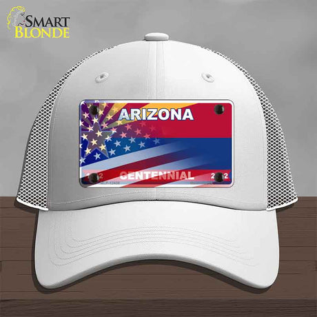 Arizona Centennial American Flag Novelty License Plate Hat HAT-MLP-12436