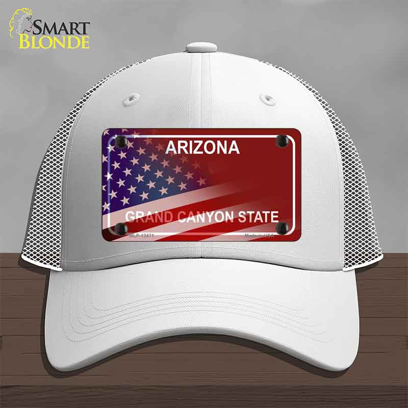 Arizona with American Flag Novelty License Plate Hat HAT-MLP-12471